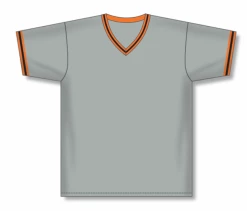 Athletic (AK) Knit Hockey Athletic Knit (AK) V1333A-111 Adult Grey/Orange/Black Volleyball Jersey