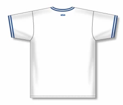 Athletic (AK) Knit Athletic Knit (AK) BA1333A-207 Adult White/Royal Blue Pullover Baseball Jersey