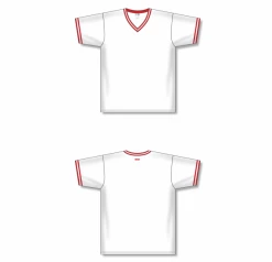 Athletic (AK) Knit Hockey Athletic Knit (AK) BA1333Y-209 Youth White/Red Pullover Baseball Jersey