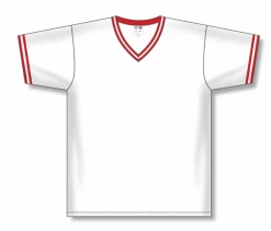 Athletic (AK) Knit Athletic Knit (AK) V1333A-209 Adult White/Red Volleyball Jersey