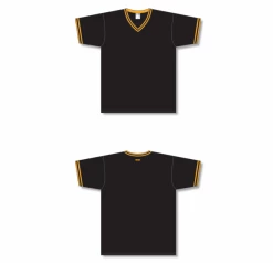 Athletic (AK) Knit Athletic Knit (AK) V1333A-212 Adult Black/Gold Volleyball Jersey Hockey