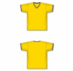 Athletic (AK) Knit Athletic Knit (AK) S1333A-256 Adult Maize/Black/White Soccer Jersey Hockey