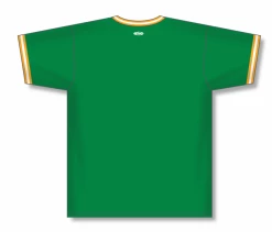 Athletic (AK) Knit Athletic Knit (AK) BA1333A-334 Adult Kelly Green/Gold/White Pullover Baseball Jersey