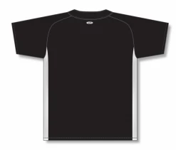 Athletic (AK) Knit Athletic Knit (AK) BA1343A-221 Adult Black/White One-Button Baseball Jersey