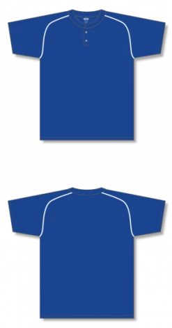 Athletic (AK) Knit Athletic Knit (AK) BA1344Y-206 Youth Royal Blue/White Two-Button Baseball Jersey Hockey