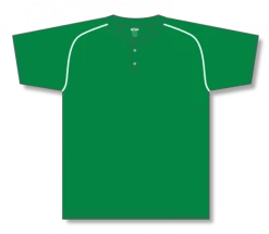 Athletic (AK) Knit Athletic Knit (AK) BA1344Y-210 Youth Kelly Green/White Two-Button Baseball Jersey Hockey