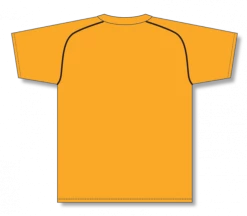 Athletic (AK) Knit Athletic Knit (AK) BA1344A-213 Adult Gold/Black Two-Button Baseball Jersey Hockey