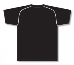 Athletic (AK) Knit Athletic Knit (AK) BA1344Y-221 Youth Black/White Two-Button Baseball Jersey Hockey