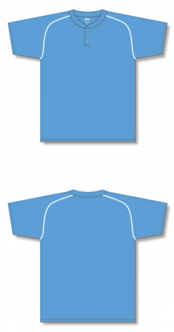Athletic (AK) Knit Athletic Knit (AK) BA1344A-227 Adult Sky Blue/White Two-Button Baseball Jersey Hockey