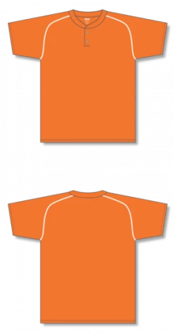 Athletic (AK) Knit Athletic Knit (AK) BA1344Y-238 Youth Orange/White Two-Button Baseball Jersey Hockey