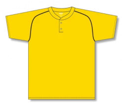 Athletic (AK) Knit Hockey Athletic Knit (AK) BA1344Y-254 Youth Maize/Black Two-Button Baseball Jersey