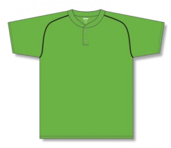 Athletic (AK) Knit Athletic Knit (AK) BA1344A-269 Adult Lime Green/Black Two-Button Baseball Jersey Hockey