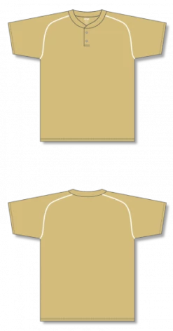 Athletic (AK) Knit Hockey Athletic Knit (AK) BA1344Y-280 Youth Vegas Gold/White Two-Button Baseball Jersey