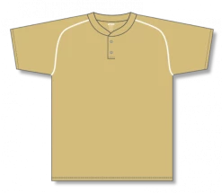 Athletic (AK) Knit Athletic Knit (AK) BA1344A-280 Adult Vegas Gold/White Two-Button Baseball Jersey