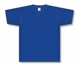 Athletic (AK) Knit Hockey Athletic Knit (AK) BA1347A-002 Adult Royal Blue Two-Button Baseball Jersey