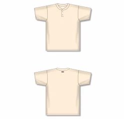 Athletic (AK) Knit Hockey Athletic Knit (AK) BA1347Y-048 Youth Sand Two-Button Baseball Jersey