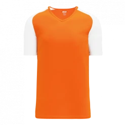 Athletic (AK) Knit Athletic Knit (AK) BA1375M-238 Mens Orange/White Pullover Baseball Jersey Hockey