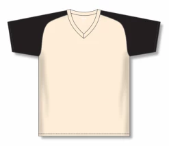 Athletic (AK) Knit Athletic Knit (AK) BA1375Y-240 Youth Sand/Black Pullover Baseball Jersey Hockey