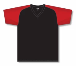 Athletic (AK) Knit Athletic Knit (AK) S1375M-249 Mens Black/Red Soccer Jersey
