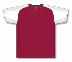 Athletic (AK) Knit Athletic Knit (AK) BA1375L-250 Ladies AV Red/White Pullover Baseball Jersey Hockey