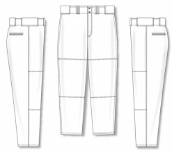 Athletic (AK) Knit Athletic Knit (AK) BA1390Y-000 Youth White Pro Baseball Pants