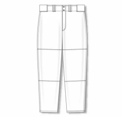 Athletic (AK) Knit Athletic Knit (AK) BA1390A-000 Adult White Pro Baseball Pants