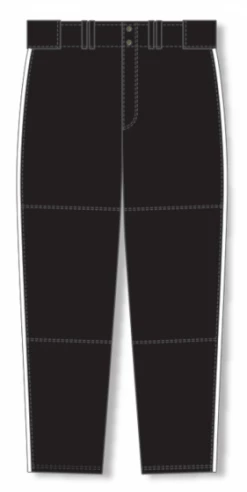 Athletic (AK) Knit Athletic Knit (AK) BA1391Y-221 Youth Black/White Pro Baseball Pants