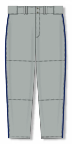 Athletic (AK) Knit Athletic Knit (AK) BA1391A-826 Adult Grey/Navy Pro Baseball Pants