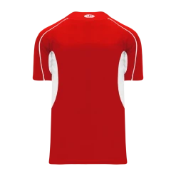 Athletic (AK) Knit Athletic Knit (AK) BA1745Y-208 Youth Red/White One-Button Baseball Jersey Hockey