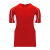 Athletic (AK) Knit Athletic Knit (AK) BA1745Y-208 Youth Red/White One-Button Baseball Jersey Hockey