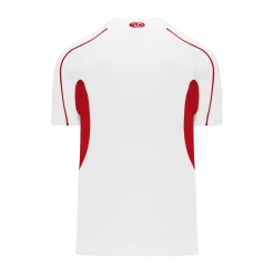 Athletic (AK) Knit Athletic Knit (AK) BA1745Y-209 Youth White/Red One-Button Baseball Jersey Hockey