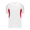 Athletic (AK) Knit Athletic Knit (AK) BA1745A-209 Adult White/Red One-Button Baseball Jersey