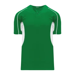 Athletic (AK) Knit Hockey Athletic Knit (AK) BA1745A-210 Adult Kelly Green/White One-Button Baseball Jersey