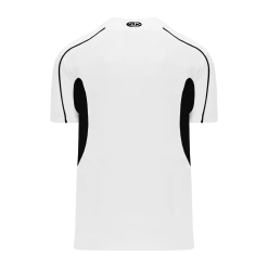 Athletic (AK) Knit Hockey Athletic Knit (AK) BA1745A-222 Adult White/Black One-Button Baseball Jersey
