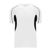 Athletic (AK) Knit Hockey Athletic Knit (AK) BA1745A-222 Adult White/Black One-Button Baseball Jersey