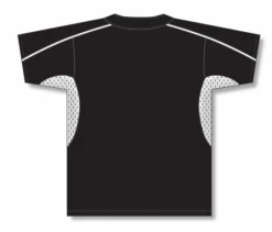 Athletic (AK) Knit Hockey Athletic Knit (AK) BA1745A-221 Adult Black/White One-Button Baseball Jersey