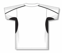 Athletic (AK) Knit Athletic Knit (AK) BA1745Y-222 Youth White/Black One-Button Baseball Jersey Hockey