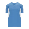 Athletic (AK) Knit Hockey Athletic Knit (AK) BA1745A-227 Adult Sky Blue/White One-Button Baseball Jersey