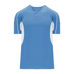 Athletic (AK) Knit Hockey Athletic Knit (AK) BA1745A-227 Adult Sky Blue/White One-Button Baseball Jersey
