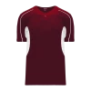 Athletic (AK) Knit Athletic Knit (AK) BA1745A-233 Adult Maroon/White One-Button Baseball Jersey