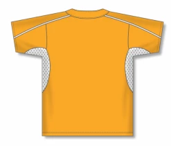 Athletic (AK) Knit Athletic Knit (AK) BA1745Y-236 Youth Gold/White One-Button Baseball Jersey