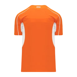 Athletic (AK) Knit Athletic Knit (AK) BA1745A-238 Adult Orange/White One-Button Baseball Jersey Hockey