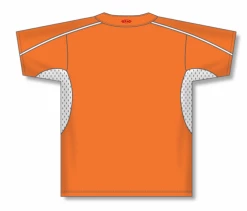Athletic (AK) Knit Athletic Knit (AK) BA1745A-238 Adult Orange/White One-Button Baseball Jersey Hockey