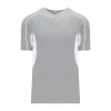 Athletic (AK) Knit Athletic Knit (AK) BA1745A-245 Adult Grey/White One-Button Baseball Jersey Hockey