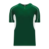 Athletic (AK) Knit Athletic Knit (AK) BA1745A-260 Adult Dark Green/White One-Button Baseball Jersey Hockey