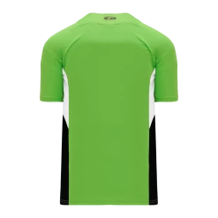 Athletic (AK) Knit Athletic Knit (AK) BA1763Y-107 Youth Lime Green/White/Black One-Button Baseball Jersey
