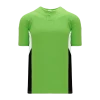 Athletic (AK) Knit Athletic Knit (AK) BA1763A-107 Adult Lime Green/White/Black One-Button Baseball Jersey Hockey