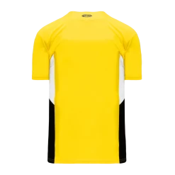 Athletic (AK) Knit Athletic Knit (AK) BA1763A-256 Adult Maize/White/Black One-Button Baseball Jersey Hockey