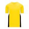 Athletic (AK) Knit Athletic Knit (AK) BA1763A-256 Adult Maize/White/Black One-Button Baseball Jersey Hockey