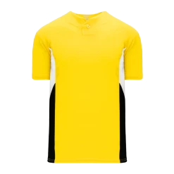 Athletic (AK) Knit Athletic Knit (AK) BA1763Y-256 Youth Maize/White/Black One-Button Baseball Jersey